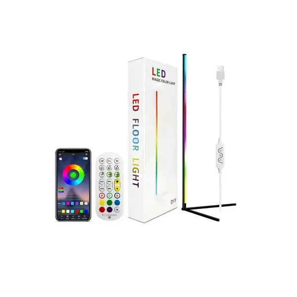 مصباح أرضي زاوية بإضاءة RGB محيطية من Raptor